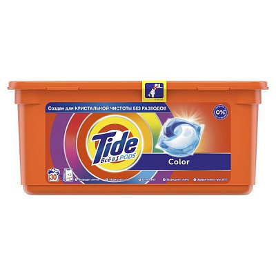 Капсули для машинного прання Tide Все-В-1 Color 30 шт.