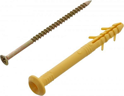 Ударний гриб 6x70 мм 100 шт. дюбель для швидкого монтажу з комірцем з шурупом ЕСМК
