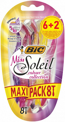 Станок для гоління BIC Miss Soleil Miss Soleil Colour collection 6+2 8 шт.
