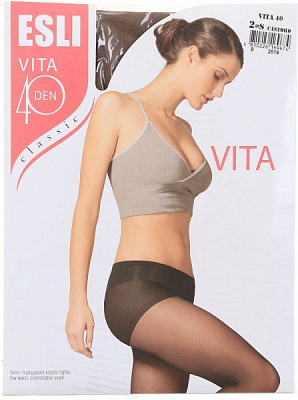 Колготки жіночі ESLI Vita Vita 40 den, castoro р. 2 світло-коричневий