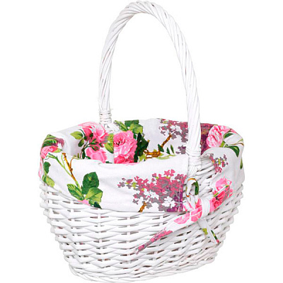 Корзина плетеная с текстилем 29х23х16 TA06-152-2 