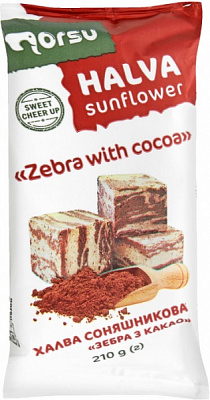 Халва ТМ Bon Day соняшникова Зебра з какао 4820122994584