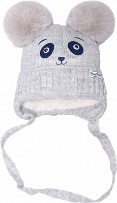 Шапочка детская унисекс Kraft+ р.36-38 серый меланж 2014 