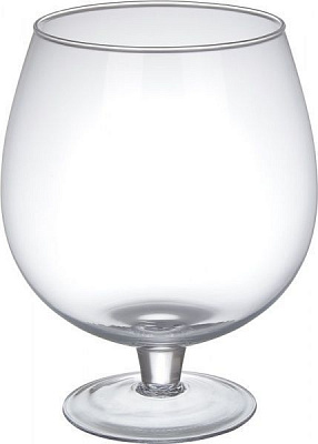 Ваза Spring коньячка 24х19 см прозора скляна Wrzesniak Glassworks