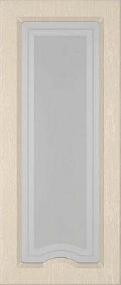 Фасад для кухни Грейд-Плюс Светло-серая текстура №338 патина белая 920*396 ВТ верхний Левый /Версаль