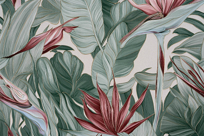 Обои виниловые на бумажной основе Славянские обои Expromt Зелень 5883-03 0,53x10,05 м