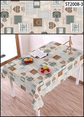 Скатерть Мечта 240x137 см бежевый с коричневым Даріана 