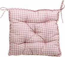 Подушка на стул Розовая клетка 40x40 см Прованс