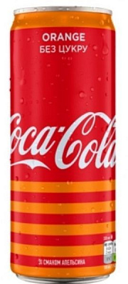 Безалкогольный напиток Coca-Cola ZERO Orange 0,33 л (5449000021748) 