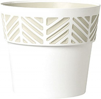 Горшок пластиковый Stefanplast Opera Orfeo круглый 3,2л белый (94700) 