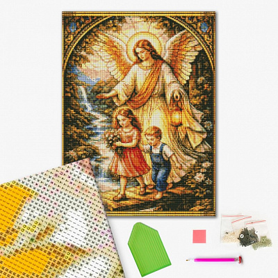 Алмазная мозаика Ангел-хранитель 40х50 см Brushme