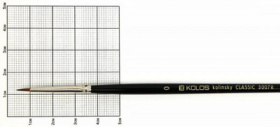 Кисточка круглая Classic 3007R № 0 Kolos 