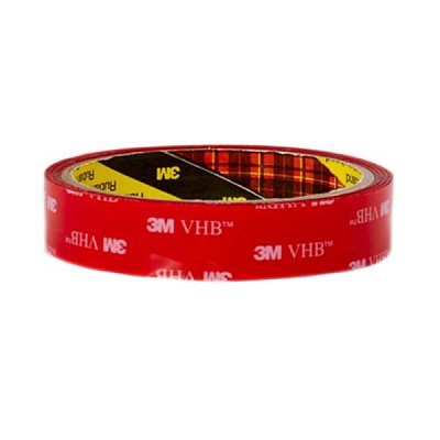 Монтажная двусторонняя лента 3M VHB Clear прозрачная 19 мм х 5 м толщина 1 мм