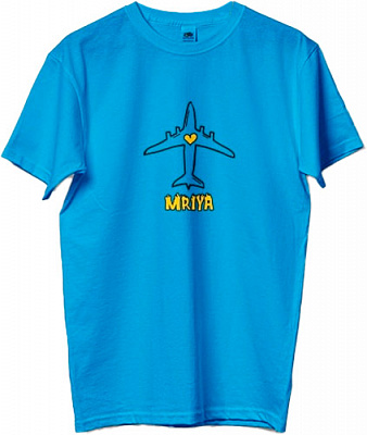 Футболка Літак Мрія, голуба, р. M, 100% бавовна