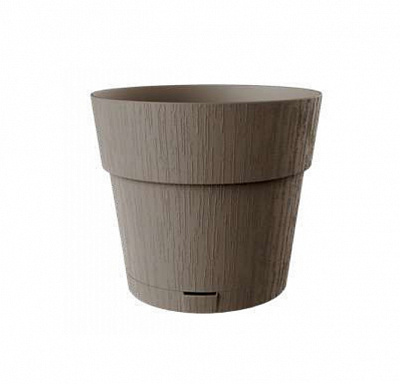 Горшок посадочный пластик Ethica 20x20 см круглый коричнево-серый 3,2 л Stefanplast (68069)