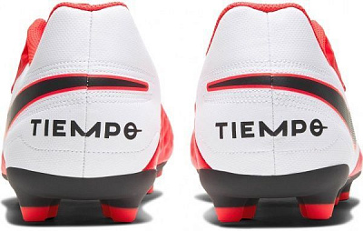 Бутсы Nike LEGEND 8 CLUB FG/MG AT6107-606 р. US 9,5 бело-черно-красный