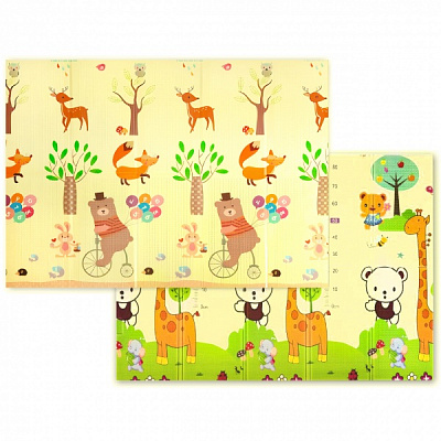 Килимок Mat4Baby Ведмедик на велосипеді + зростомір 2x1,8 м OS-BCM B05