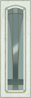 Фасад для кухні Грейд Біла текстура супермат №205 патина золото 920x296 ВТ Ріміні правий
