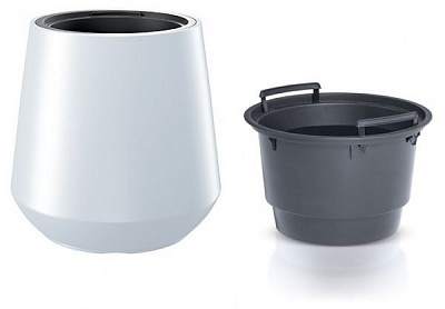 Горщик для квітів Prosperplast Heos 439х440 мм круглий білий