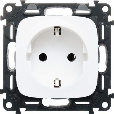 Розетка із заземленням Legrand Allure без шторок білий 753721