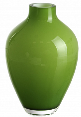 Ваза скляна Wrzesniak Glassworks Opal/Light Green 17 см світло-зелена