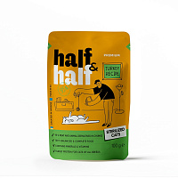 Корм влажный для стерилизованных кошек Half&Half кусочки с индейкой в желе 100 г