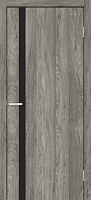 Дверне полотно ОМіС Сіті ПО чорне скло 900 мм дуб денвер 