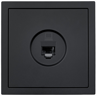 Механізм розетки комп’ютерна HausMark Juna IP20 чорний матовий 7041-1788U2-139