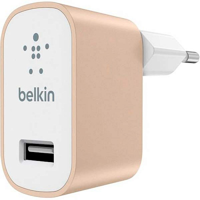Мережевий зарядний пристрій Belkin USB Mixit Premium USB 2.4Amp Gold (F8M731vfGLD)
