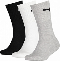 Шкарпетки Puma JUNIOR CREW SOCK 3P GREY/WHITE/BLAC 90795803 р.31-34 різнокольоровий