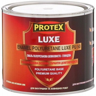 Емаль Protex поліуретанова 3в1 Luxe PU-50 темний шоколад глянець 2,4л