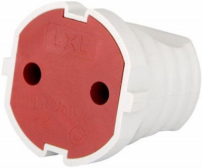 Гнездо штепсельное Мимоза 134WH без заземления 220В 16А поликарбонат белый