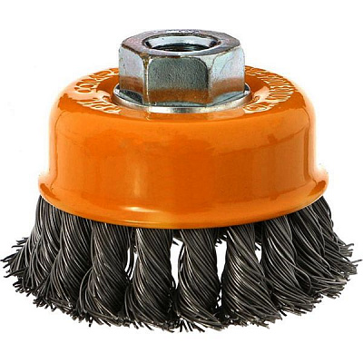 Щетка торцевая 100 мм М14 Compass плетеная проволока