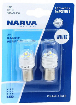 Автолампа ксеноновая Narva LED Range Performance P21W 2,2 Вт шт.(NV 18148.2B)