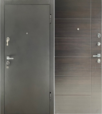 Дверь входная Tarimus Райдо антрацит / венге горизонт темный 2050x960 мм правая