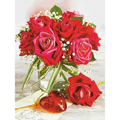 Полотно на картоні з контуром Натюрморт№36 30х40 см Rosa Start