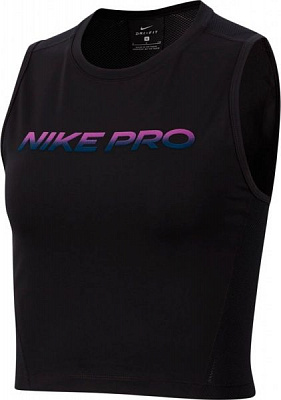 Майка Nike W NP CROP TANK VNR EXCL CJ3697-010 M черный