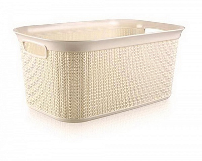 Кошик Ucsan Plastik KNIT прямокутна 38 л кремовий