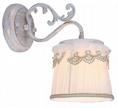 Бра Arte Lamp Merletto A5709AP-1WG 1x40 Вт E14 бело-золотистый 