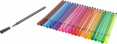 Набір фломастерів акварельних 24 кольори Морковка блакитний колір