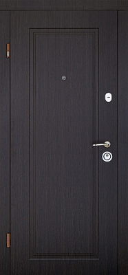 Дверь входная Abwehr А (513+514) 086R(В+ Днлат) венге темный / дуб немо лате 2050х860 мм левая