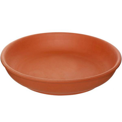 Поддон керамический Каменный цветок 1421 круглый терракот 