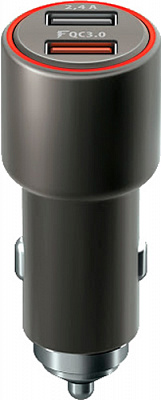 Автомобильное зарядное устройство Forever 2X QC3.0+2,4A (30W) серый 