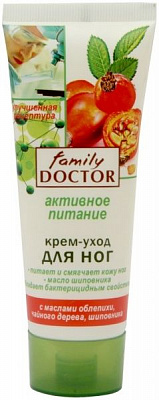 Крем для ног Family Doctor Активное питание с маслами чайного дерева, облепихи и шиповника 75 мл