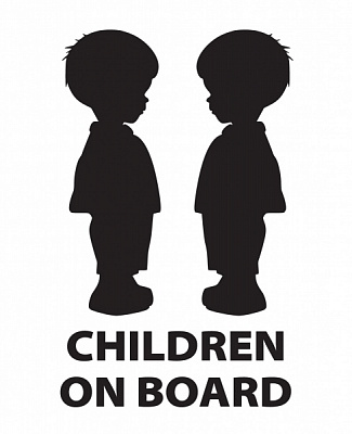 Світловідбивна наліпка LOOM Children On Board 2 LM-10207-black для твердих поверхонь