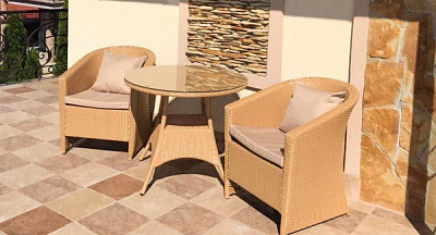 Комплект мебели TERICO Барселона на 2 персоны белый 