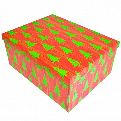 Коробка подарочная Елки 23х16.5 см 1110228703