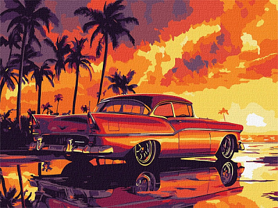 Картина по номерам Ретро закат ©art_selena_ua 30х40см см Ideyka