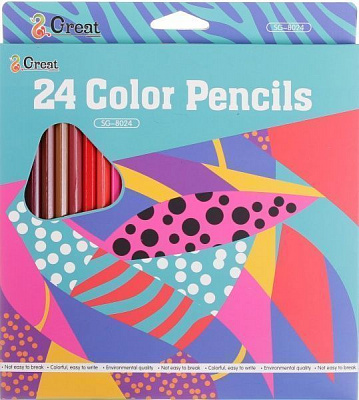 Олівці кольорові Abstraction блакитний 24 шт.