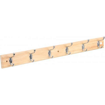 Вешалка для одежды VI тип 1+1 хром/сосна